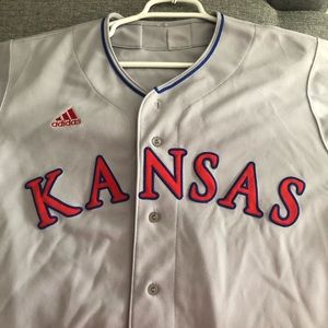 Adidas Other Adidas Ku Baseball Jersey Sz 46 Poshmark